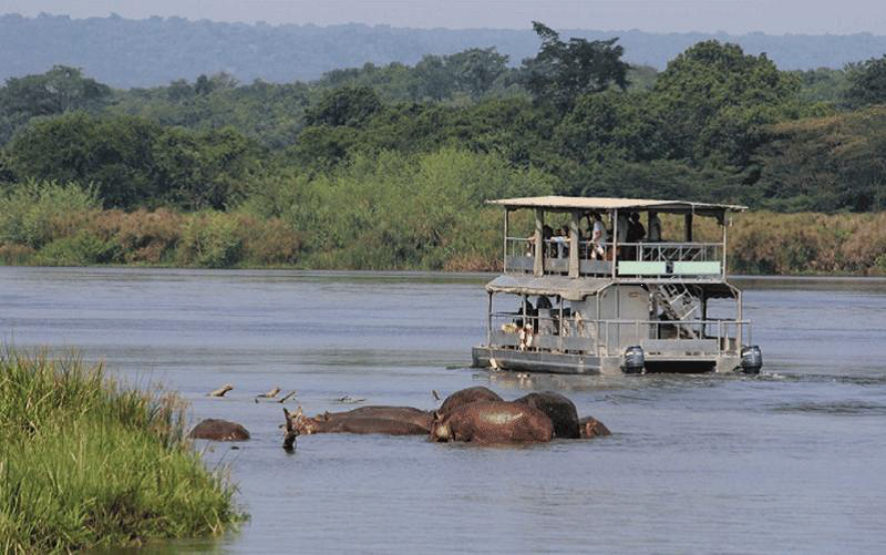 Nile boat cruise at Murchison Falls